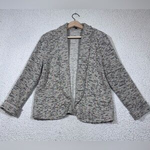 Express Womens Tweed Textured Knit Open Front Blazer Jacket Size M